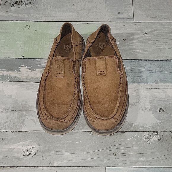 Ariat Slip on Kids Brown Shoes sz 2 - Picture 1 of 8